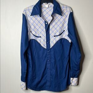 Stage West Vintage Pearl Snap size large